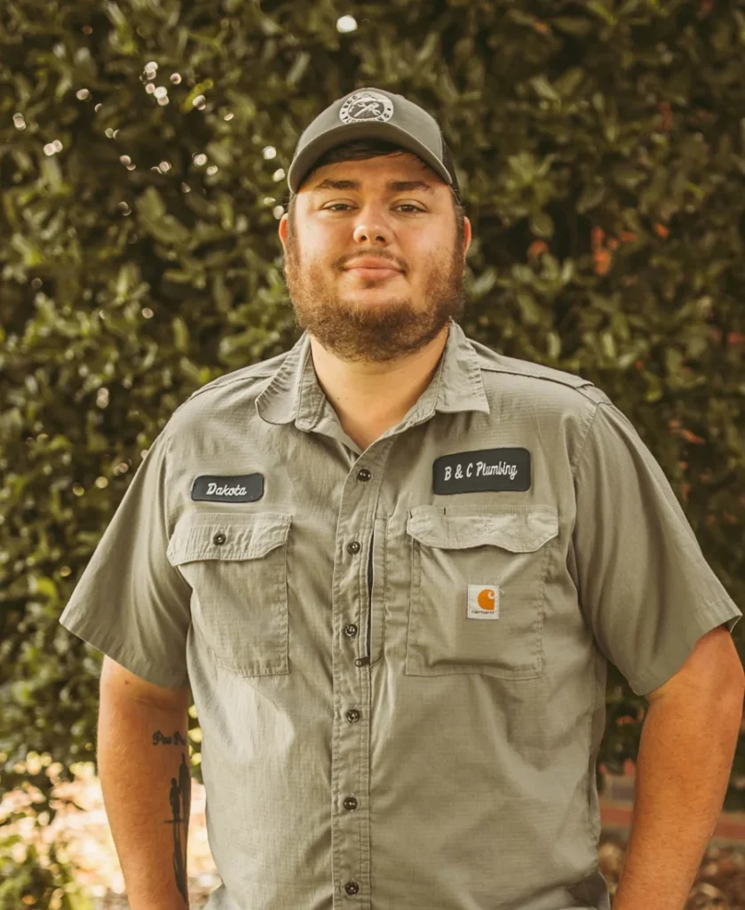Dakota Driver, professional plumbing technician at B&C Plumbing in North Alabama